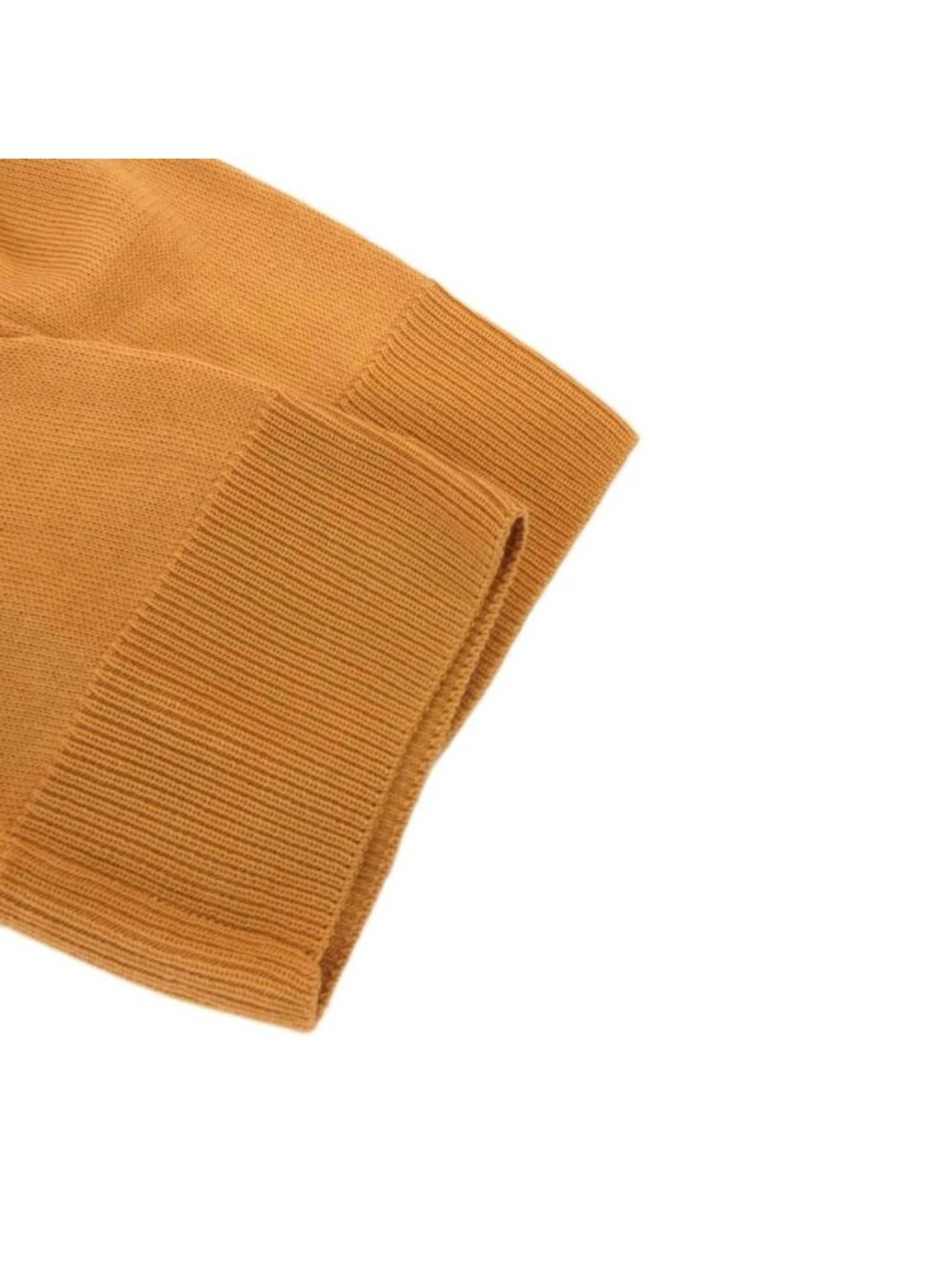 Fendi Knit Dress Silk Ribbon Bowtie Short Sleeve Knee Length 40 Mustard - Picture 5 of 6